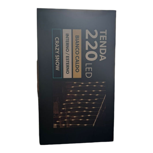 TENDA LUMINOSA 220 LED BIANCO CALDO