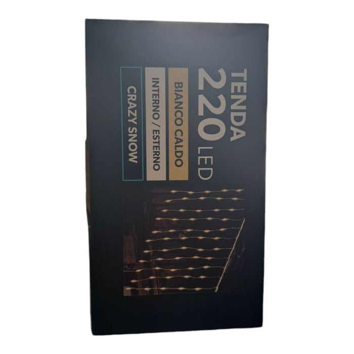 TENDA LUMINOSA 220 LED BIANCO CALDO
