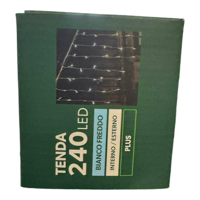 TENDA LUMINOSA 240 LED BIANCO FREDDO