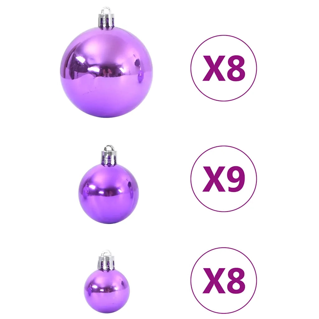 Palline di Natale 100 pz Lilla Ø3/4/6 cm 4100008