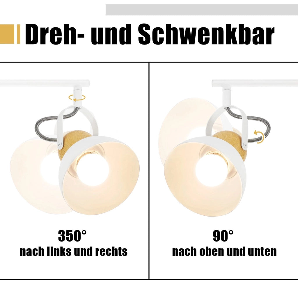 ZMH Faretto da soffitto a 3 luci orientabile a 350° Vintage Plafoniera Soggiorno