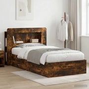 Telaio del letto con storage Rovere Fumo 80 x 200 cm 3433811