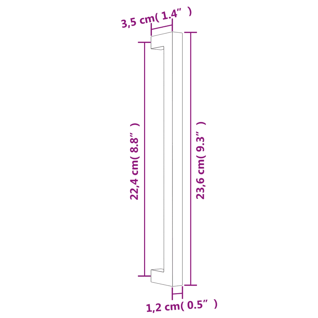 Maniglie per Mobili 20 pz Bronzo 224 mm in Acciaio Inox CFW6273953