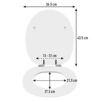 Copri Water Tavoletta WC Universale Legno Mdf Cerniere Cromate Antiruggine