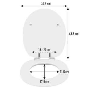 Copri Water Tavoletta WC Universale Legno Mdf Cerniere Cromate Antiruggine