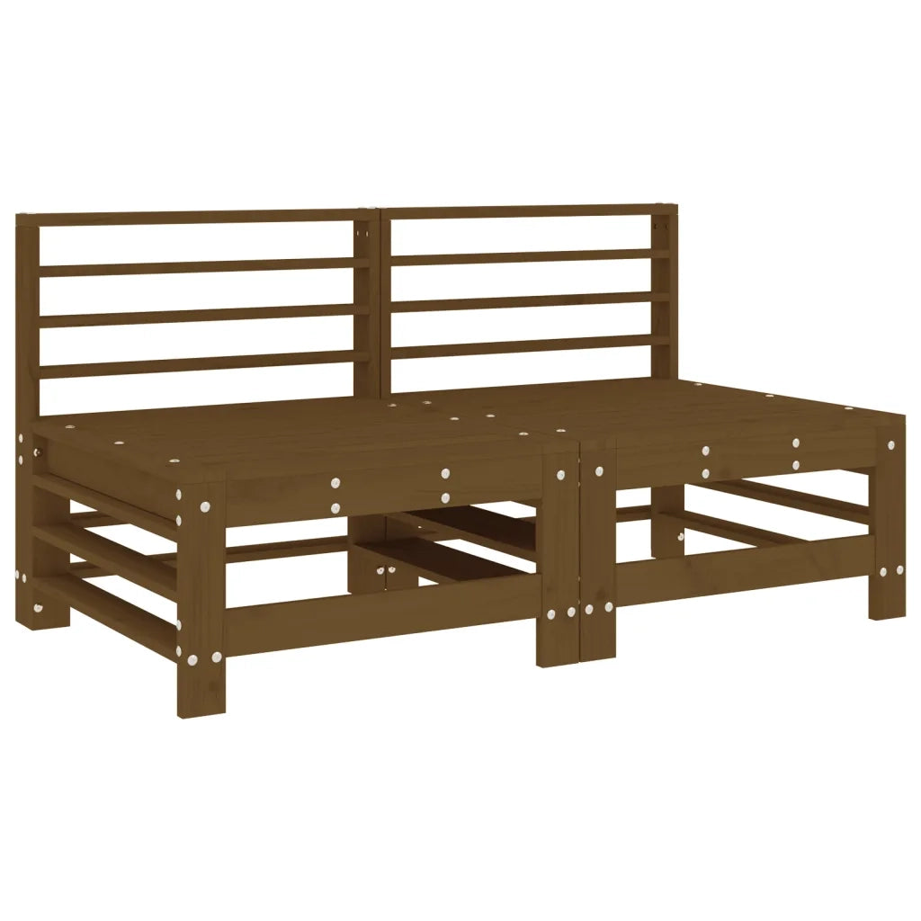 Divano componibile-Divani Centrali con Cuscini 2pz Ambra in Legno Massello di Pino