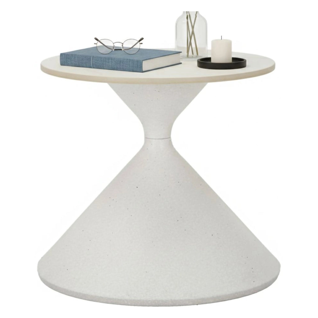 Tavolino da salotto Ceva, Tavolo basso da caffè, Portariviste per divano, Ripiano da soggiorno, 45x45 h39 cm, Bianco