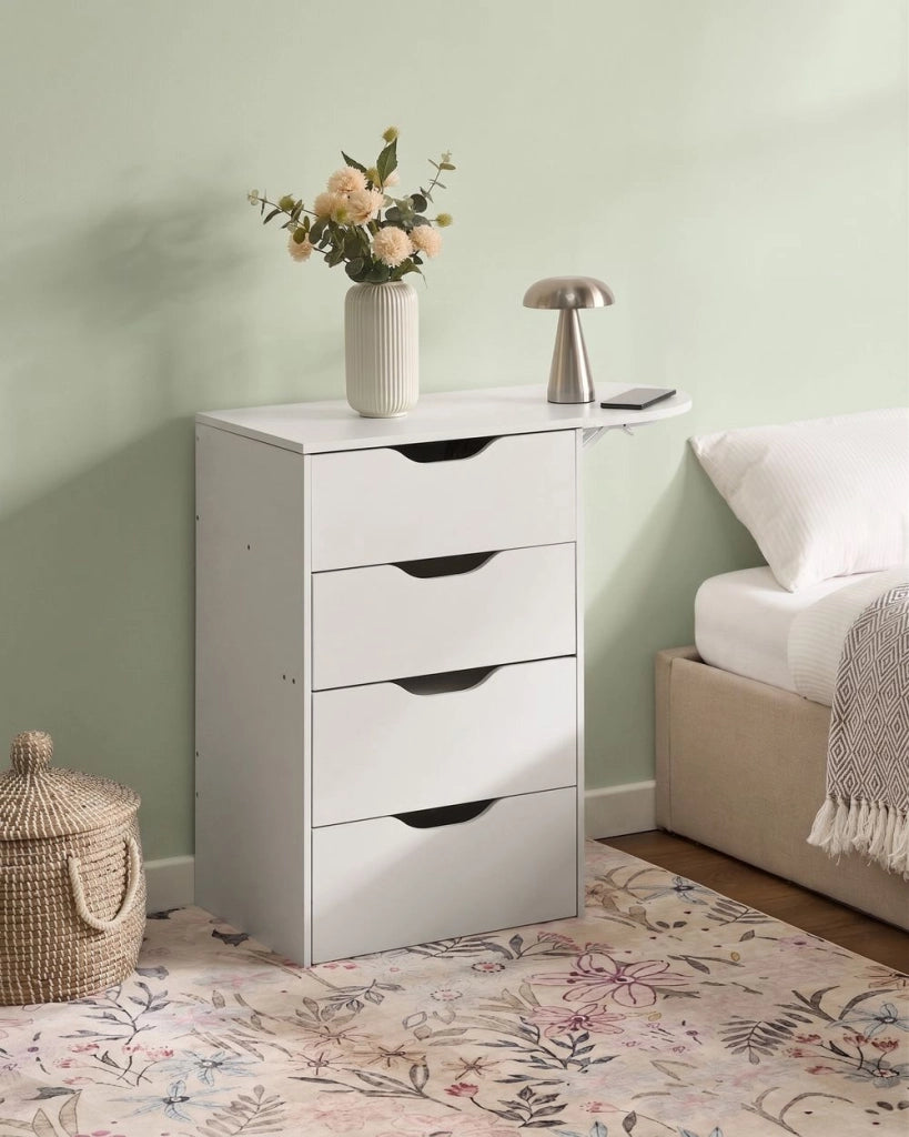 Toeletta in MDF bianco con specchio e sgabello 2 cassetti scrivania da toeletta specchio da trucco design minimalista camera da letto