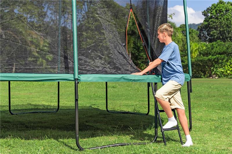 BESTWAY TRAMPOLINO XTREME AIR 4,27X2,86M.ETA BAMBINI 6+ PESO MAX 100KG TAPPETO ELASTICO DA ESTERNI COLORE VERDE E NERO
