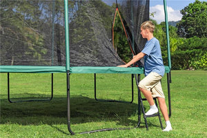 BESTWAY TRAMPOLINO XTREME AIR 4,27X2,86M.ETA BAMBINI 6+ PESO MAX 100KG TAPPETO ELASTICO DA ESTERNI COLORE VERDE E NERO