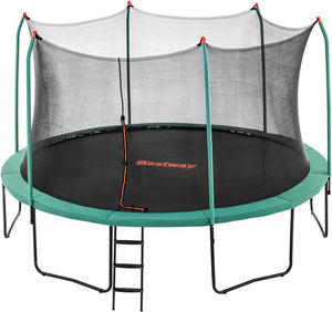 BESTWAY TRAMPOLINO XTREME AIR 4,27X2,86M.ETA BAMBINI 6+ PESO MAX 100KG TAPPETO ELASTICO DA ESTERNI COLORE VERDE E NERO