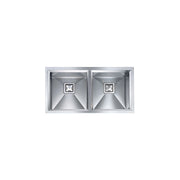 CM 012805.X0.01.2063 Glamour Lavello da incasso semifilo 2 vasche 87,5 x 45 cm acciaio inox satinato (87,5x45x19 cm) colore Acciaio