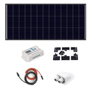 Alcapower Kit Fotovoltaico 200W Monocristallino con Regolatore PWM 20A LCD, Ideale per Camper, Barche e Caravan