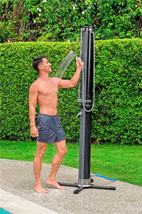 BESTWAY DOCCIA SOLARE CM.60X60X218 35L. CON MISCELATORE,DOCCINO REGOLABILE SERBATOIO NERO SFRUTTA IL CALORE SOLARE