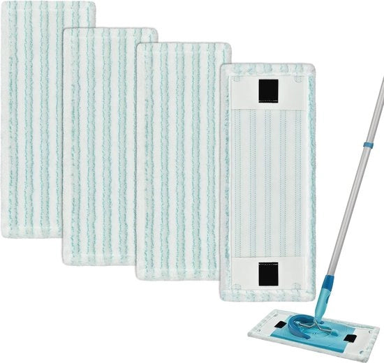 4 Asciugamani Microfibra per Pannelli di Asciugatura per Pannelli di Asciugatura per Moppi Piani - per un Pulito Efficiente dei Pavimenti