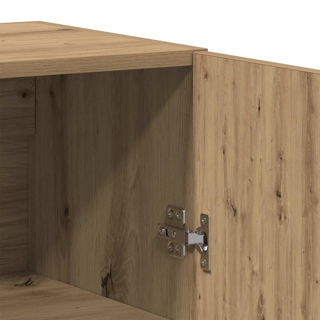 Credenza 2 pz-Set di 2 Buffet-Armadio da cucina rovere artigianale Legno multistrato 657312