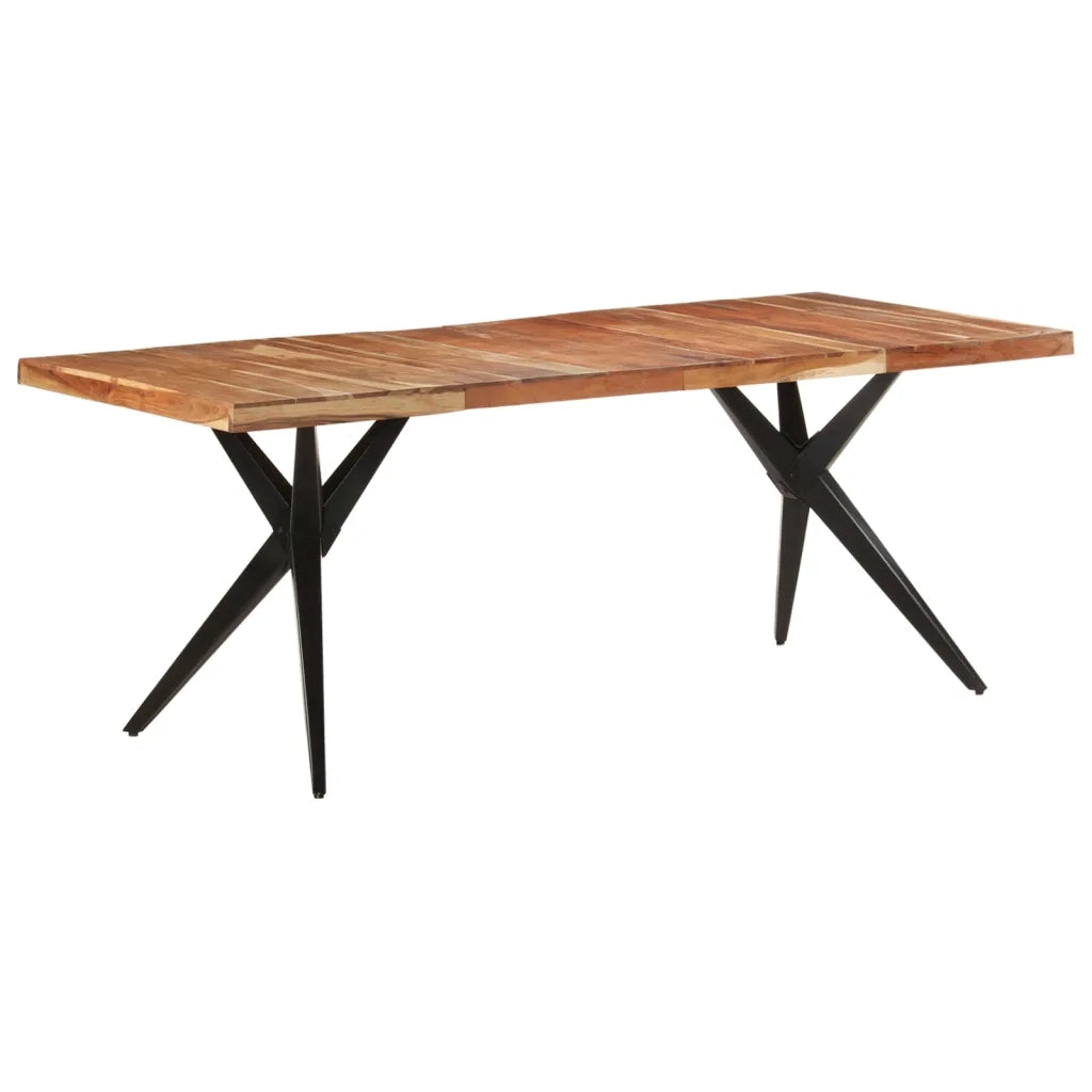 Tavolo da Pranzo 200x90x76 cm Legno Massello di Acacia 323571