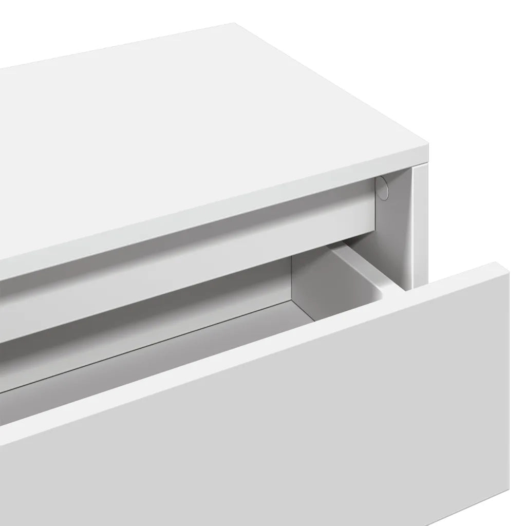 Set Mobili da Ingresso 4 pz Bianco in Legno Multistrato