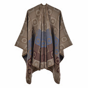 Sciarpa divisa con stampa a lettere di tendenza, sciarpa calda in cashmere jacquard alla moda, mantello