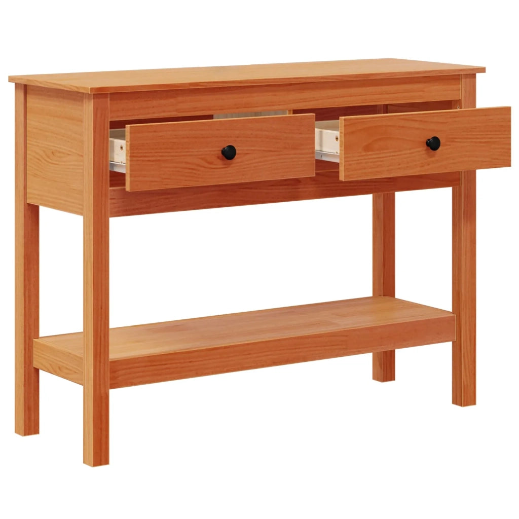 Tavolo consolle con cassetto Marrone cerato 100 x 35 x 75 cm 869937