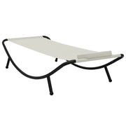 Lettino da Giardino Crema 200x90 cm in Acciaio 48080