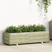 Fioriere | Cassetta per fiori | Letto Rialzato 120x40x30 cm in Legno Rettangolare
