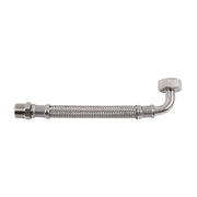 Flessibile in acciaio inox 1/2" m - 3/4" f con curva