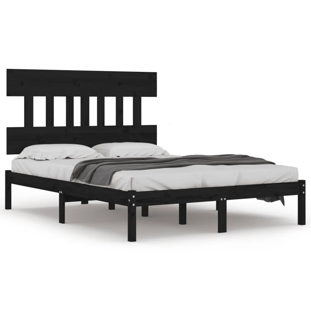 Giroletto Nero in Legno Massello 200x200 cm 3104762