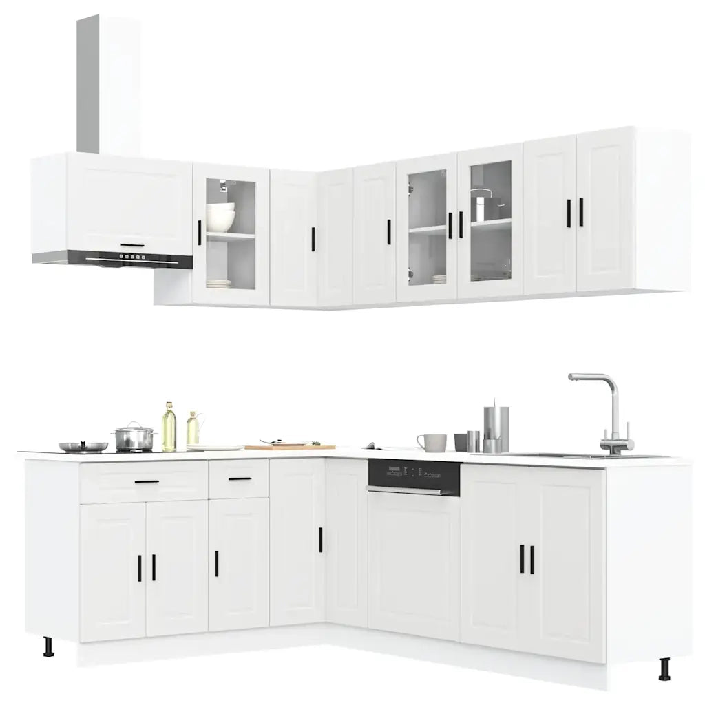 Set Mobili da Cucina 11 pz Porto Bianchi Legno Multistrato 3314901