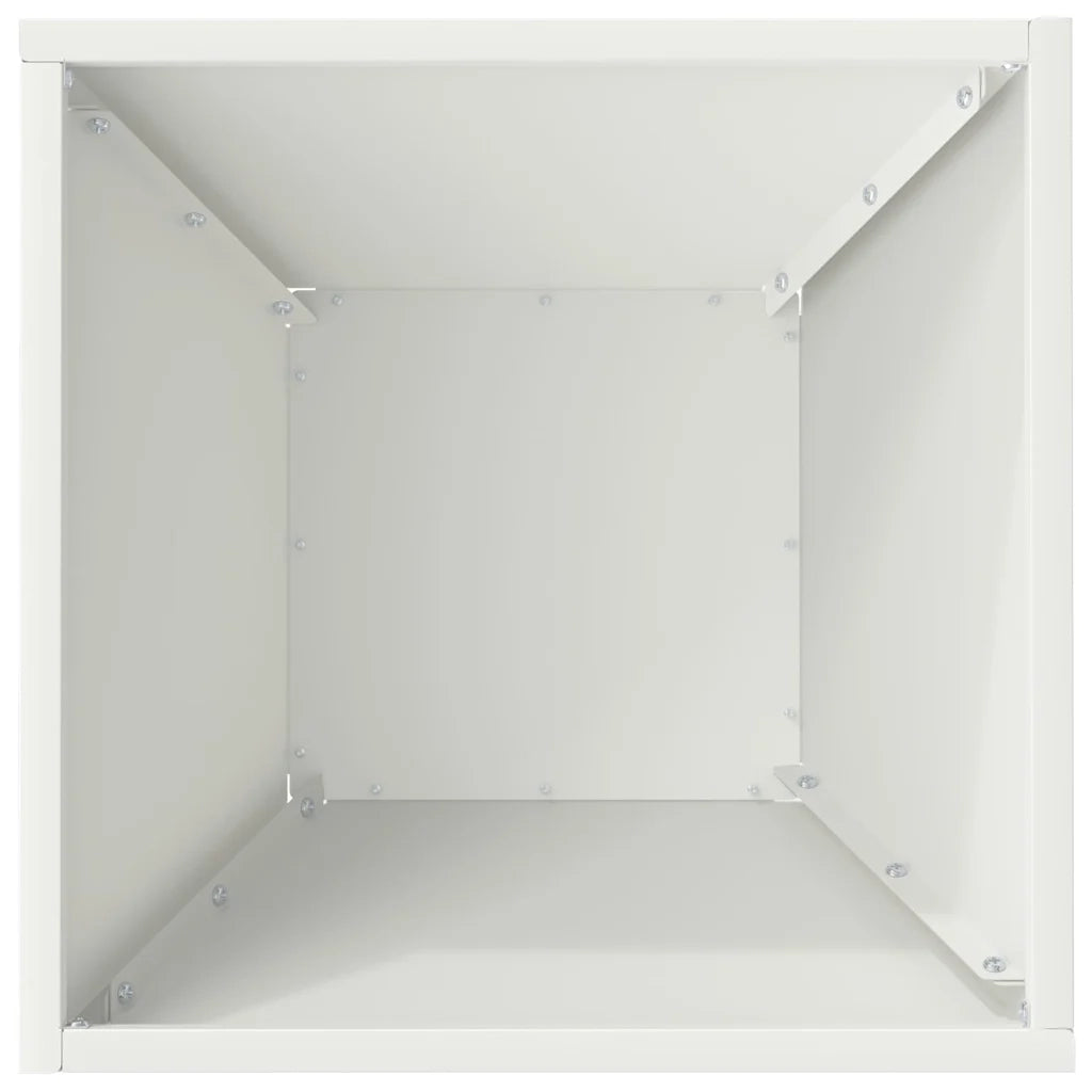 Vaso da giardino 5 pz-Set di 5 Fioriera da Esterno-Contenitore per Piante Bianco 35 x 35 x 15 cm