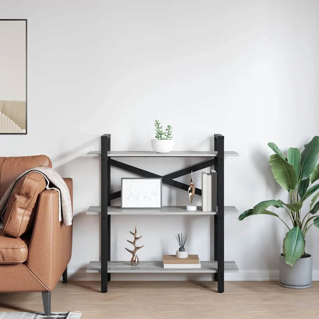 Libreria Grigio Sonoma 100 x 33,5 x 102 cm Legno multistrato 883949