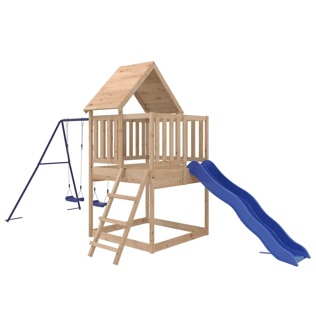 Set da Gioco da Esterno in Legno Massello di Pino
