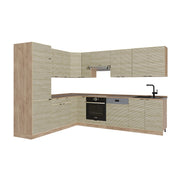 Cucina angolare completa Fame-Line Pannello in quercia/Rovere dorato 227 x 60 cm, PL Rovere Vicco