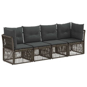 Set Divano da Giardino 4 pcs Grigio polyrattan 3434129