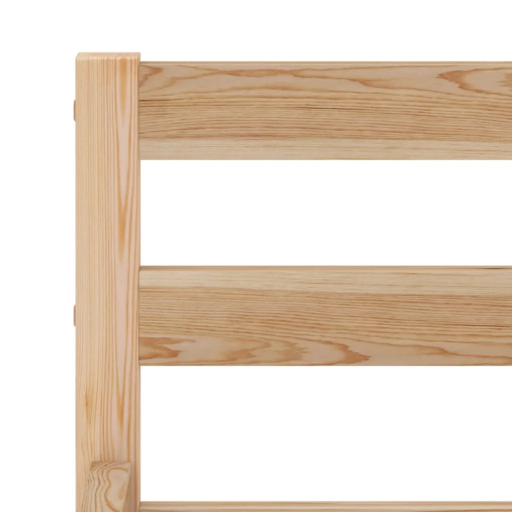 Letto singolo | Letto per adulti | Giroletto senza Materasso 100x200 cm in Legno Massello di Pino