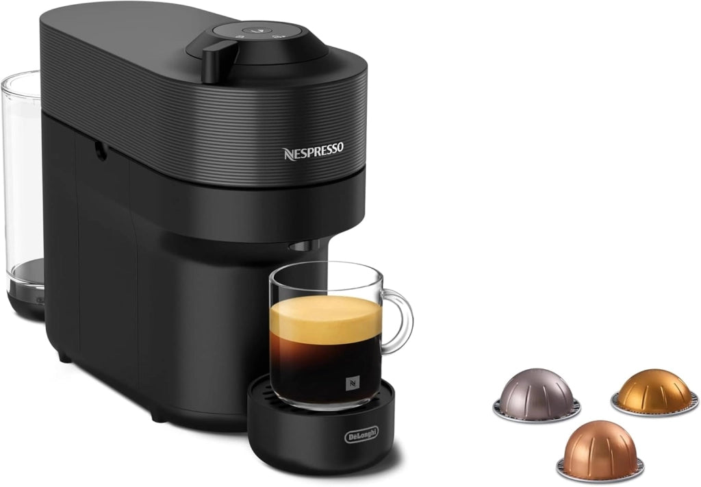 Nespresso De'Longhi Macchina Da Caffè A Capsule Vertuo Pop ENV90.P, Funzione Cold Brew, 4 Dimensioni Di Tazza, Connettività Bluetooth E WLAN, Pacchetto Di Benvenuto, Rosa