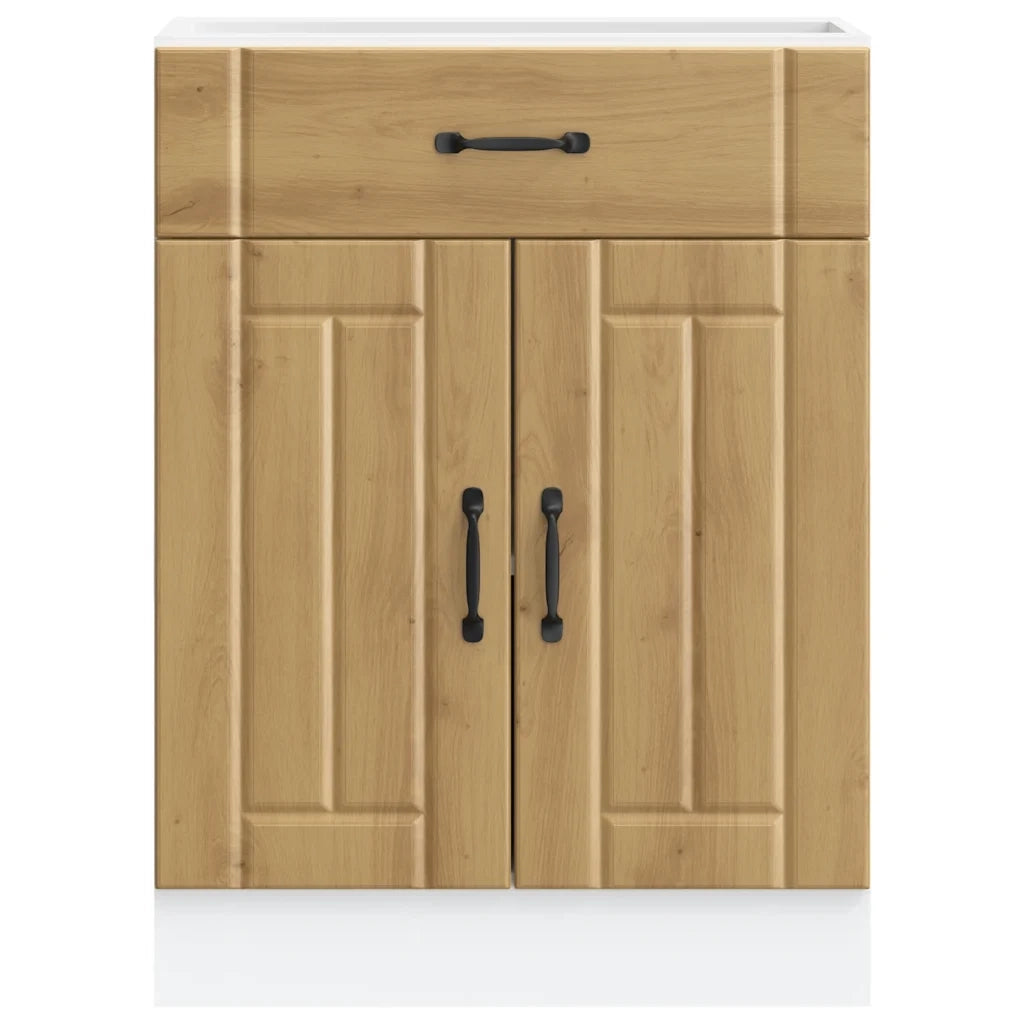 Base da Cucina Lucca Rovere Artigianale in Legno Multistrato 853736