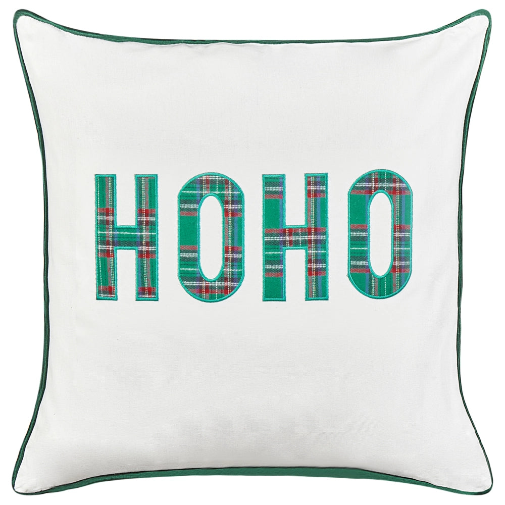 Set di 2 cuscini sparsi in tessuto poliestere bianco con motivo natalizio Tartan 45 x 45 cm Accessorio per la decorazione
