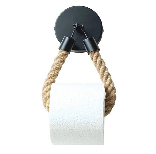 Supporto per carta igienica in corda, appeso con cavo, corda di canapa, supporto per carta igienica, asciugamani industriali a corda per toilette, bagno, doccia