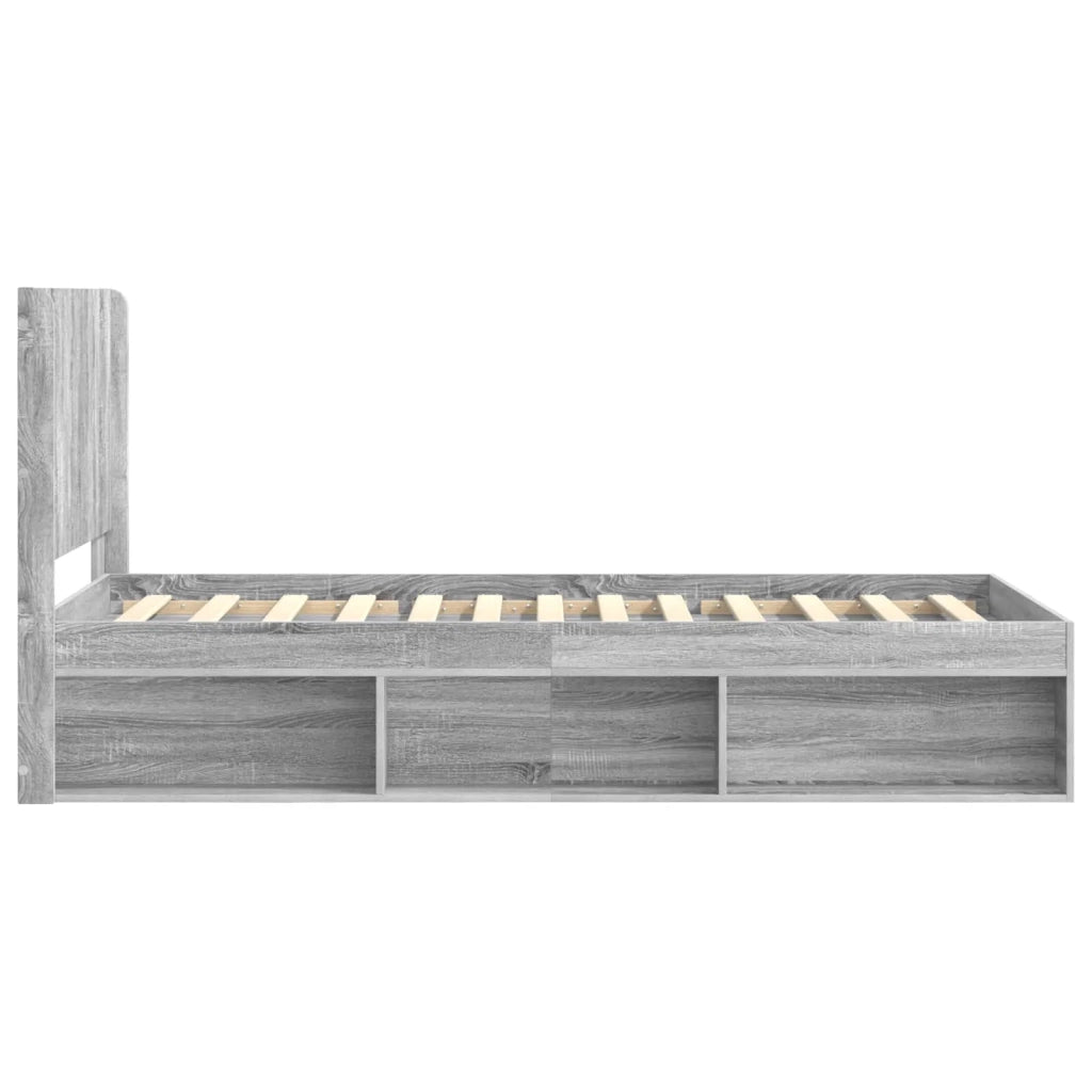 Struttura del letto con stoccaggio e testata Grigio Sonoma 3413898