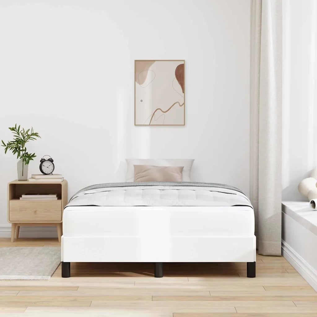 Struttura del letto Bianco Puro 120 x 190 cm Tessuto