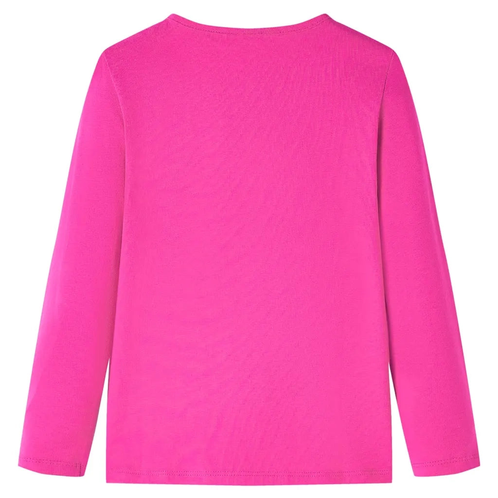 Maglietta da Bambina a Maniche Lunghe Rosa Scuro 116cod mxl 93325