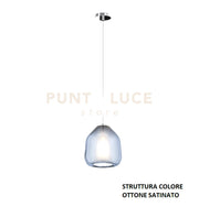 SOSPENSIONE OTTONE SAT. 1 LUCE VETRO BETA BLU 1176OS-S1 BETA-BL