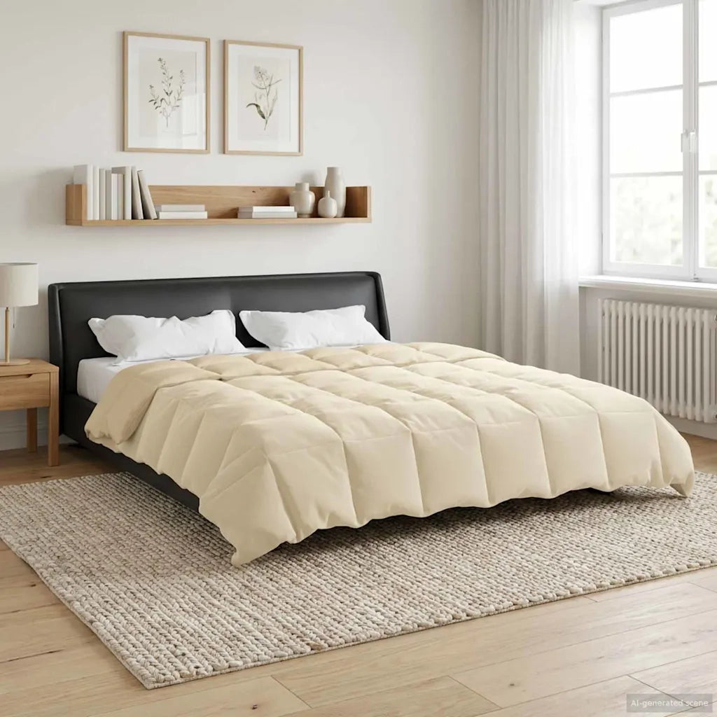 Piumone | Duvet Completo Annuale Crema 200 x 200 cm Microfibra