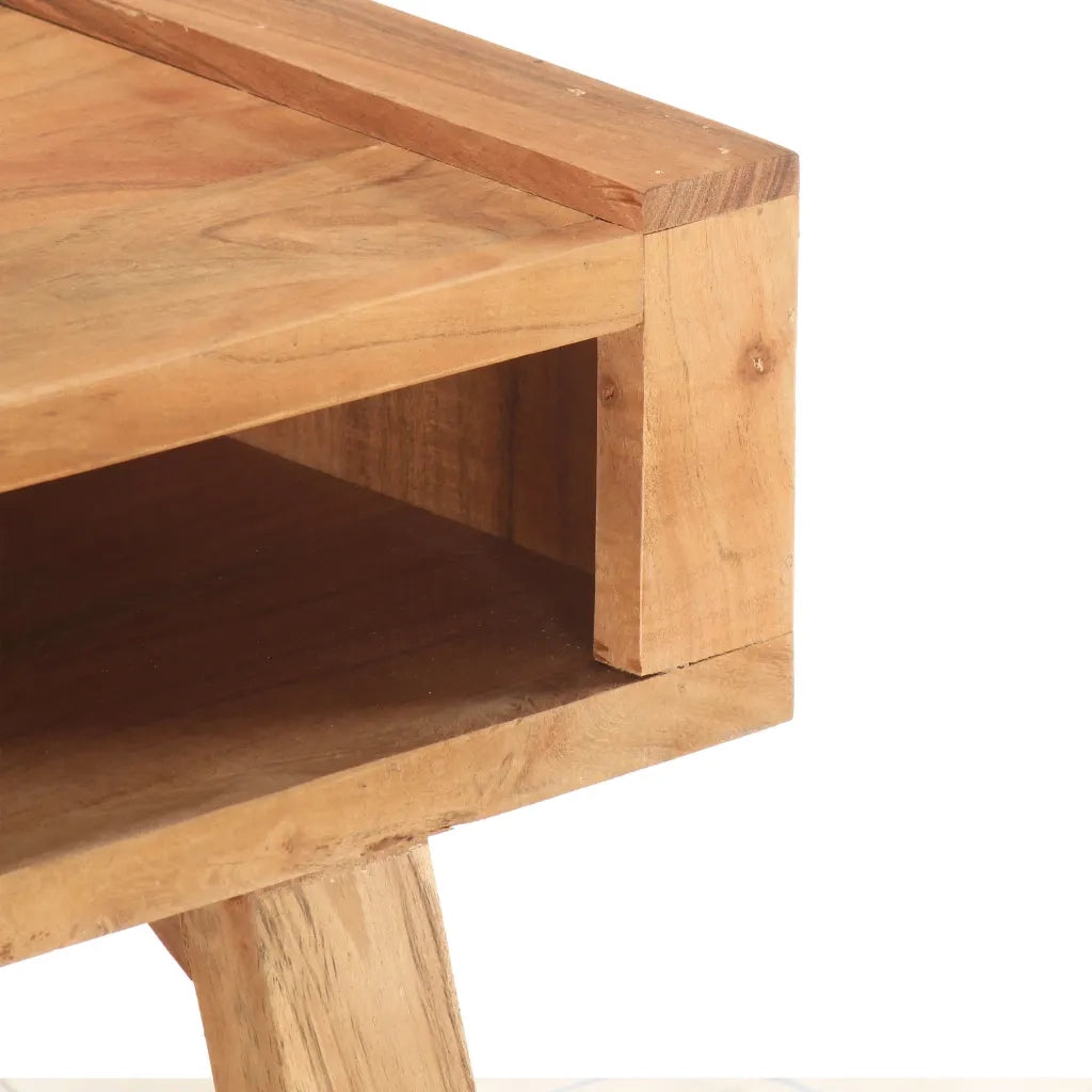 Tavolino da CaffÃ¨ 100x50x45 cm in Legno Massello di Acacia
