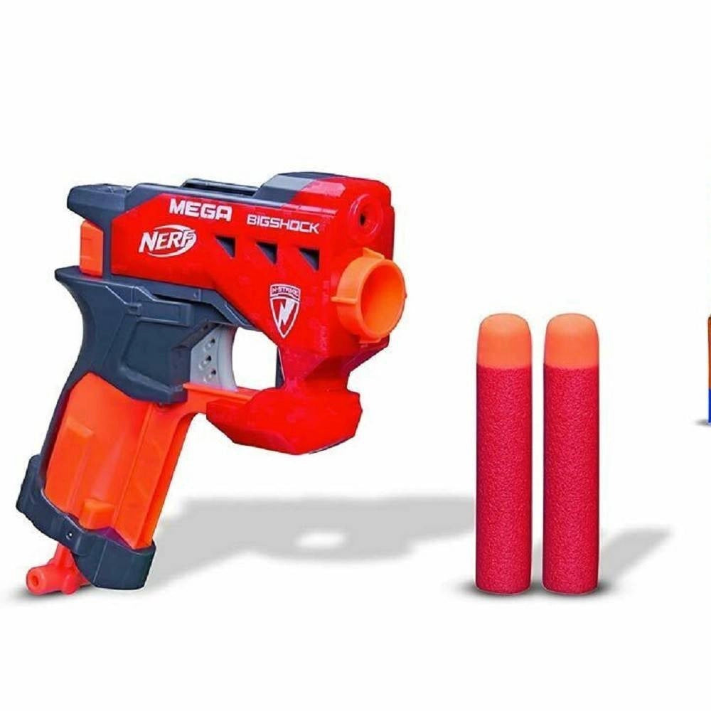 Trade Shop - Pistola N-strike Mega Big Shock Blaster Giocattolo Per Bambini 2 Munizioni -