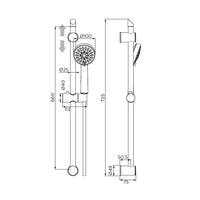 Saliscendi serie era a 3 getti, cromato