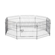 Recinto per Animali Domestici 8 Pannelli ¨C zephmum ¨C 61cm Alto Nero