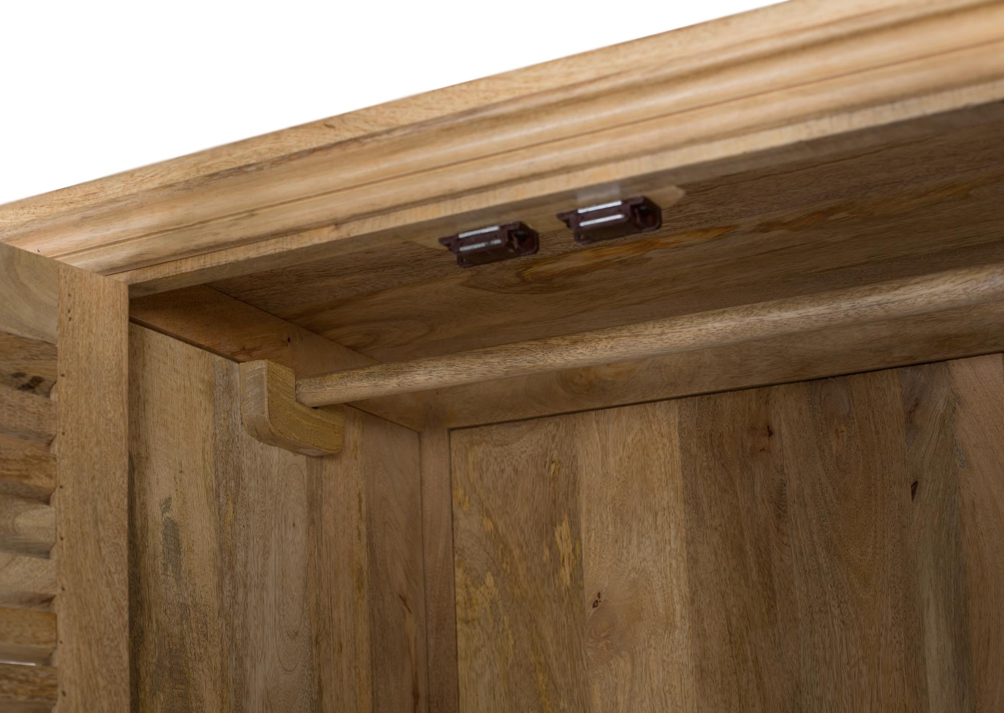 Armadio in legno di mango naturale