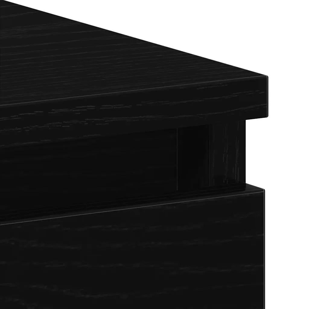 Scrivania Rovere Nera 90x45x76 cm in Legno Multistrato 862490